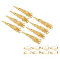 thumbnail image 1 of Uxcell 41mm Corsage Decorative Holder Brooch Pin Vase Pocket Boutonnieres Holder with Bar Pins Gold Tone 8 Pcs, 1 of 6