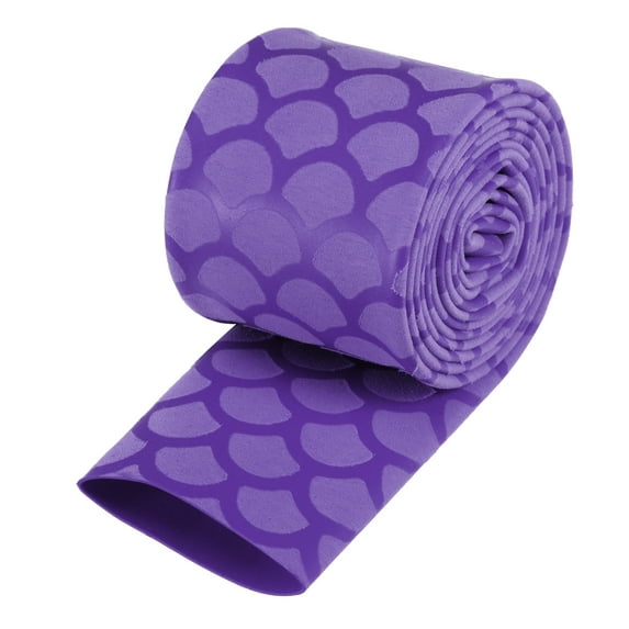 Uxcell 1.61 inch Flat Width 3.3ft Length 2:1 Rate Purple Heat Shrink Wrap Tubing Sleeve for Fishing Rod Grips Handle