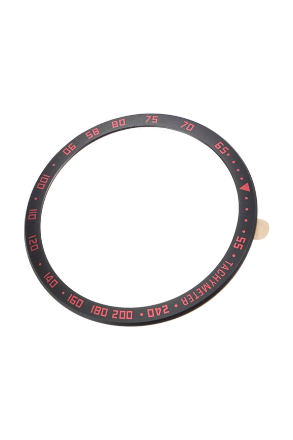 41mm Watch Bezel Ring Adhesive Cover, Style B Stainless Steel PVD Anti-Scratch Protector, Black