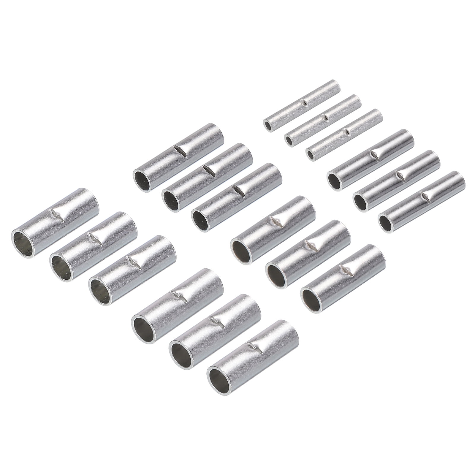 Uxcell 420Pcs Non Insulated Butt Connectors Tinned Copper Wire Connector for Electrical Wire Crimp Ferrule