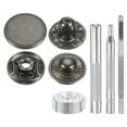 thumbnail image 1 of Uxcell 42Set 17mm Leather Snap Fastener Kit 2.76" Long w 4 Install Tools, Gun, 1 of 6