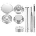 thumbnail image 1 of Uxcell 42Set 17mm Leather Snap Fastener Kit with 4 Install Tools, Silver, 1 of 6