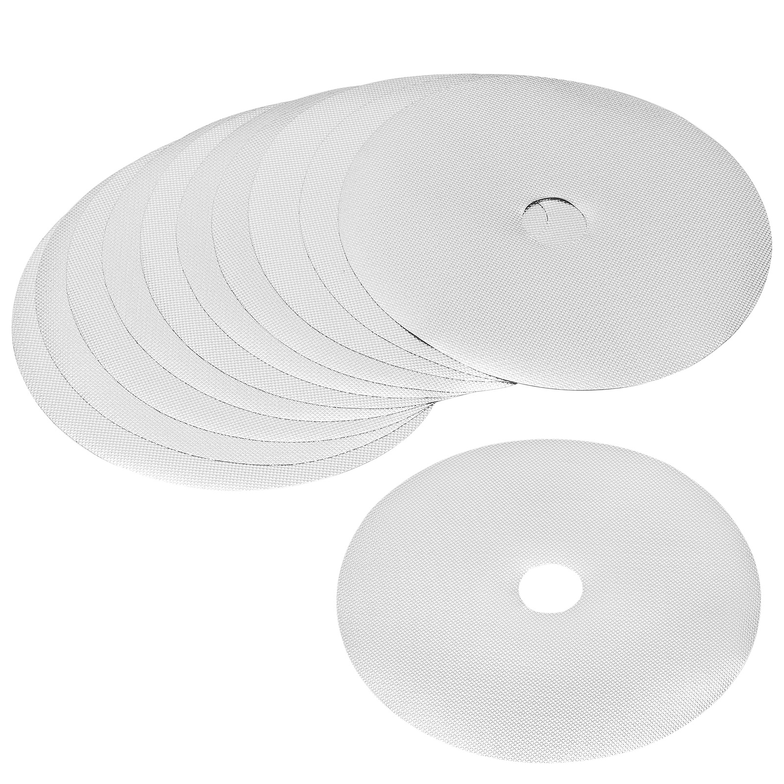 Uxcell 42cm Tree Mulch Ring Nonwoven Tree Protector Mat Plant Cover Silver Tone 15 Pack