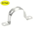 thumbnail image 1 of Uxcell 42mm(1.65") 201 Stainless Steel 2 Holes Rigid Pipe Strap Tension Tube Clamp 25 Pack, 1 of 5