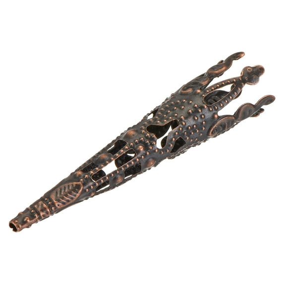 Uxcell 42mm Alloy Corsage Decorative Holder Vase for Wedding Party Prom Bronze Tone