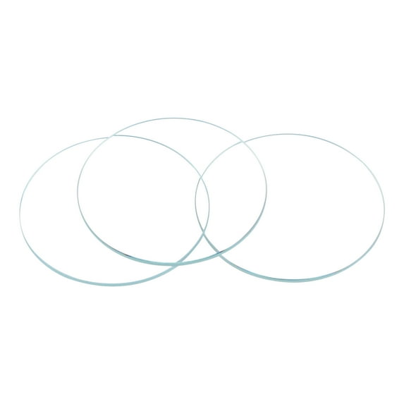 Uxcell 41.5mm Dia. Round Flat Watch Crystal Lens Glass Replacement Parts for Watchmaker Repair, Clear 6 Pack