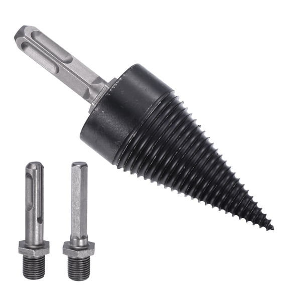 Uxcell 42mm Firewood Log Splitter Drill Bit Removable Drill Bits Electric Drills Screw Cone Driver 4Pcs/1Set