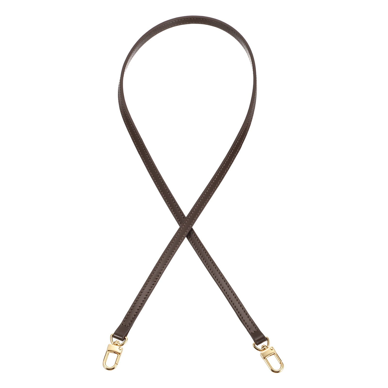 Uxcell 43.3 Inch Genuine Leather Purse Strap, 0.43 Inch Wide Shoulder Bag Strap Replacement Purse Straps Replacement for Women DIY Handbag Underarm Shoulder Bags, Brown