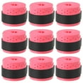 thumbnail image 1 of Uxcell 43.3" Non-Slip Tennis Racket Overgrip Tape Wraps with Hole Pink 9 Pack, 1 of 6