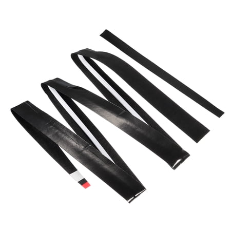 Uxcell 43.3" Non-Slip Tennis Racket Overgrip Tape Wraps with Ridges Black 6 Pack