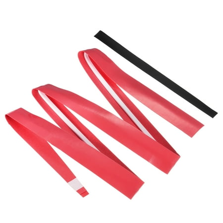 Uxcell 43.3" Non-Slip Tennis Racket Overgrip Tape Wraps with Ridges Red 12 Pack