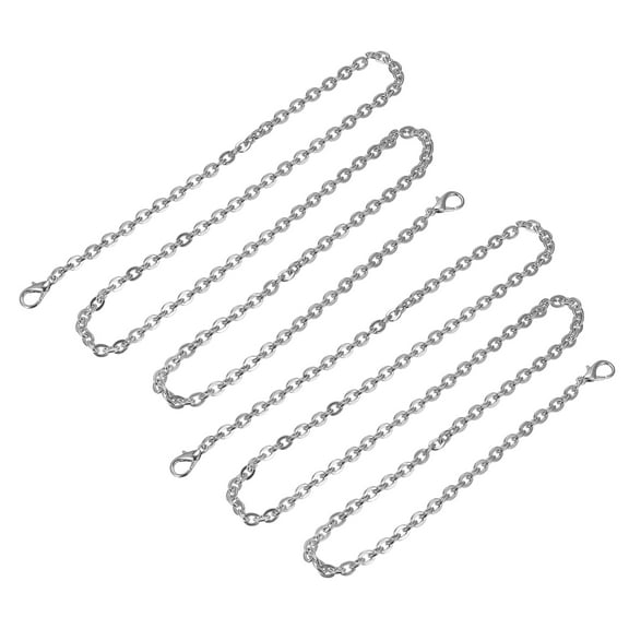 Uxcell 43"x0.22" Purse Chain Strap, 2Pack Purse Handle Shoulder Bag Replacement Strap, Silver