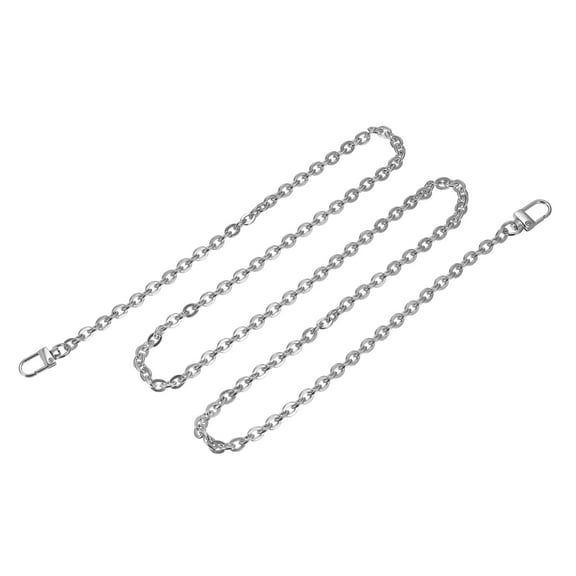 Uxcell 43"x0.28" Purse Chain Strap, Purse Handle Shoulder Bags Replacement Strap, Silver