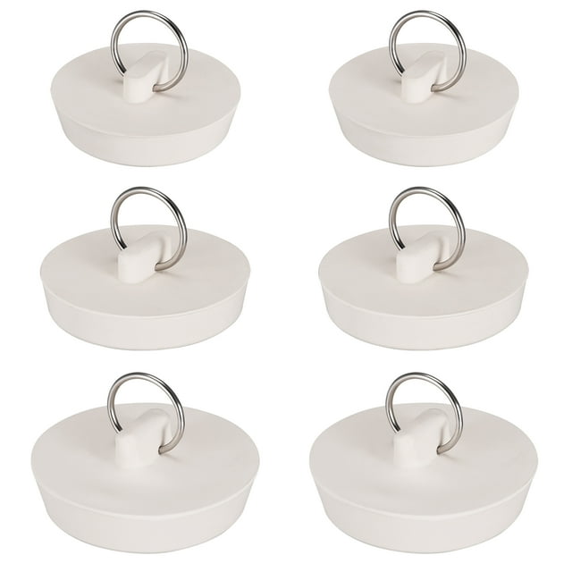 Uxcell 43mm/47mm/51mm 3 Sizes Rubber Sink Drain Stopper Plug 1Set (6 Pieces)