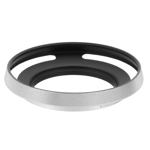 Uxcell 43mm Lens Hood, Universal Metal Thin Hollow Screw-in Vented Lens Hood, Silver