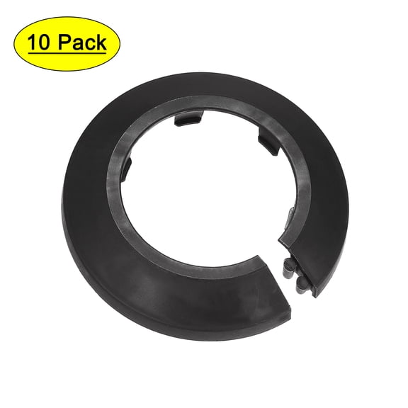 Uxcell 43mm PP Radiator Escutcheon Water Pipe Cover Decoration Black 10 Pack