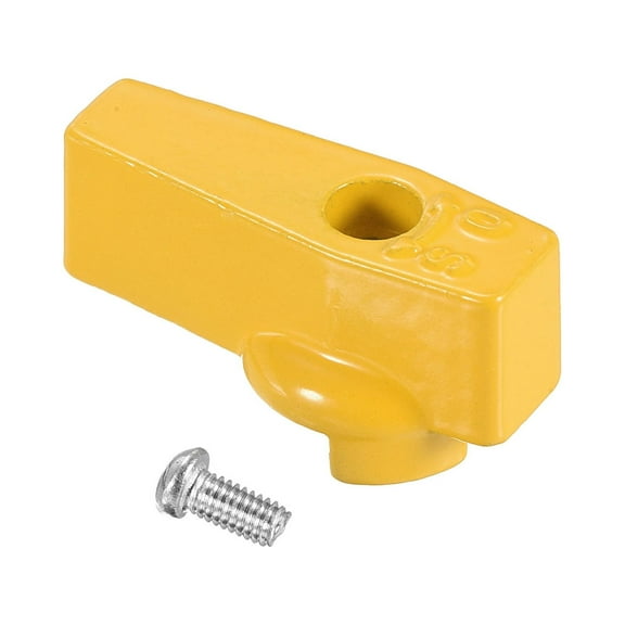 Uxcell 43x20mm Valve Control Knob, Cast Iron Tee Crank Wing Handle Switch Replacement with Screws, Yellow