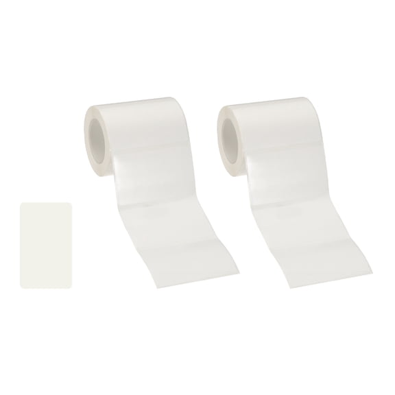 Uxcell 440 Pcs Thermal Labels, 2x1.2" Square Thermal Printer Labels Stickers Self Adhesive Tags Paper 2 Rolls Small Waterproof for Printer Small Business Name Tag Barcode, White