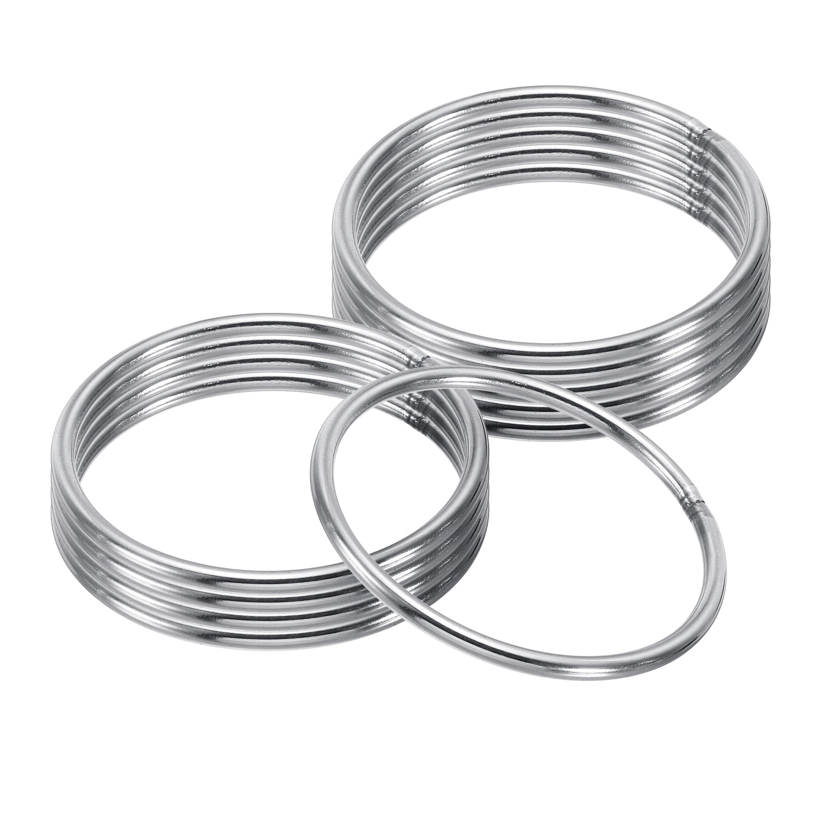 Uxcell 44mm Metal O Rings, 10 Pack 304 Stainless Steel Round Rings