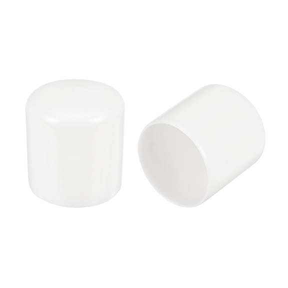 Uxcell 44mm Rubber End Caps Round Vinyl Plug Insert Rubber Flexible Vacuum Caps 10Pcs