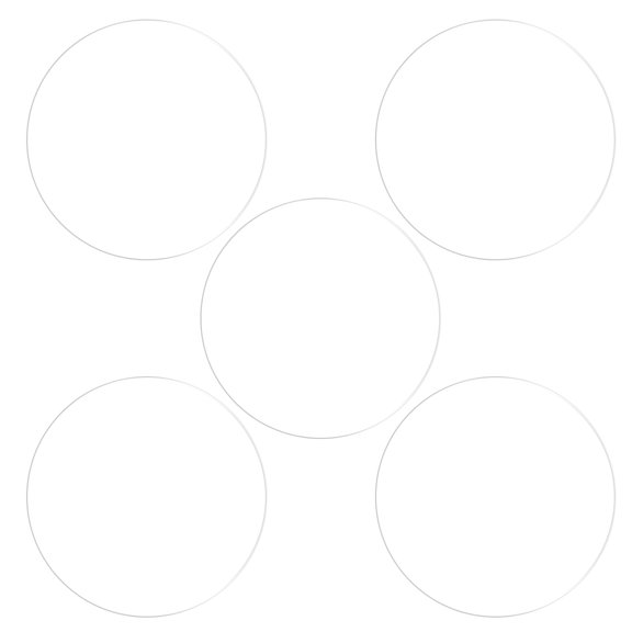 Uxcell 44mm Soft PET Anti Fingerprint Clear Round Watch Glass Screen Protectors 5 Pack