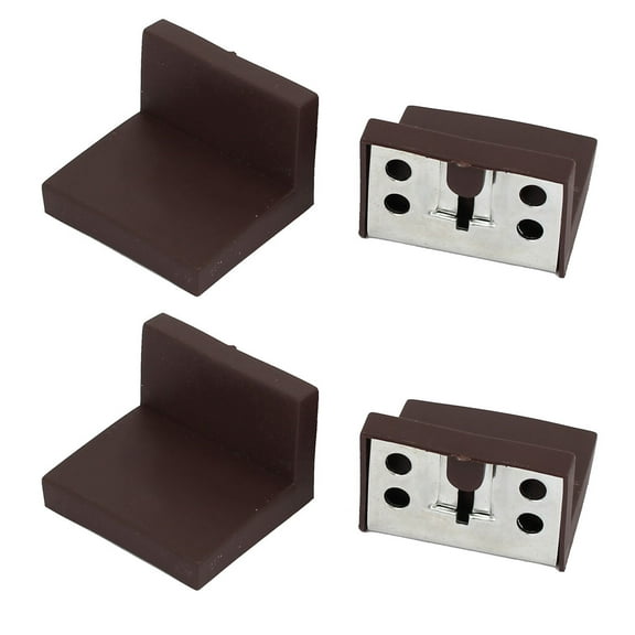 Uxcell 44mmx50mmx33mm L Shaped Plastic Cover Right Angle Corner Support Brackets 4pcs
