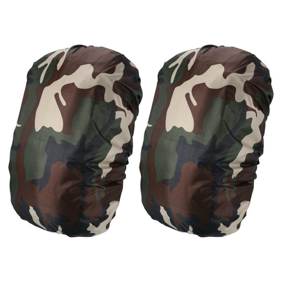 Uxcell 45-55L Waterproof Rucksack Cover, 2 Pack Backpack Rain Cover, L, Classic Camo