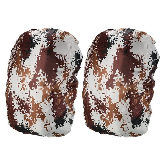 Uxcell 45-55L Waterproof Rucksack Cover, 2 Pack Backpack Rain Cover, L, Desert Camo