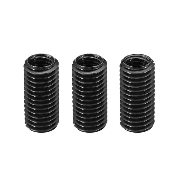 Uxcell 45# Carbon Steel Threaded Repair Insert Nut, 3pcs M10x1.5 to M14x2 Thread Sleeve Reducing Nut Adapter 30mm