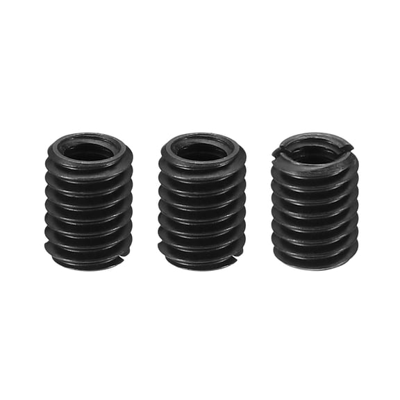Uxcell 45# Carbon Steel Threaded Repair Insert Nut, 3pcs M4x0.7 to M6x1 Thread Sleeve Reducing Nut Adapter 8mm