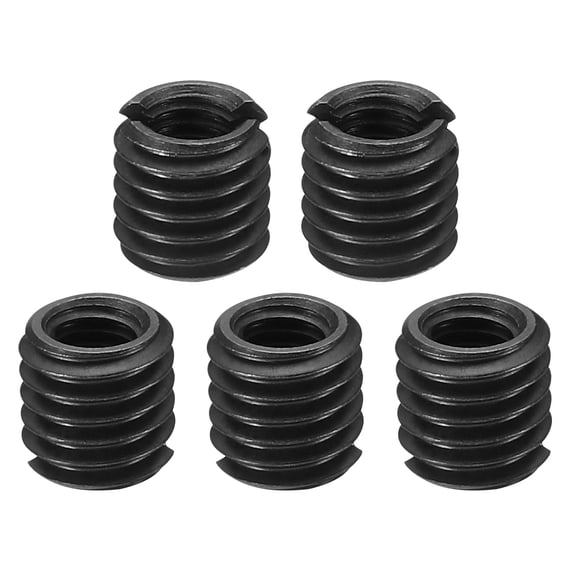 Uxcell 45# Carbon Steel Threaded Repair Insert Nut, 5pcs M5x0.8 to M8x1.25 Thread Sleeve Reducing Nut Adapter 8mm