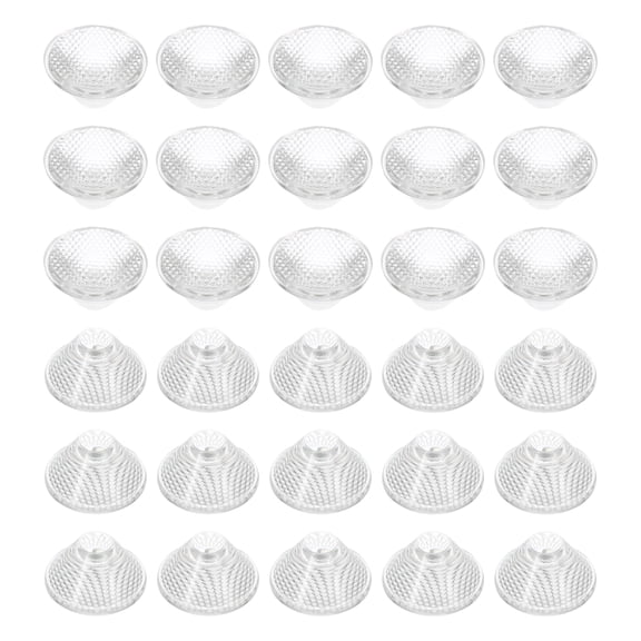 Uxcell 45 Degree 20mm High Power LED Lens, 30 Pcs LED Reflector Collimator Acrylic Optical PMMA Bead Surface Lenses Focusing LED Lens for 1W LED Light Lamp Bulb Spotlight Panel, Clear