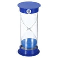 thumbnail image 1 of Uxcell 45 Min Sand Timer, Round with Plastic Cover, Count Down Sand Clock Glass Blue, 1 of 5