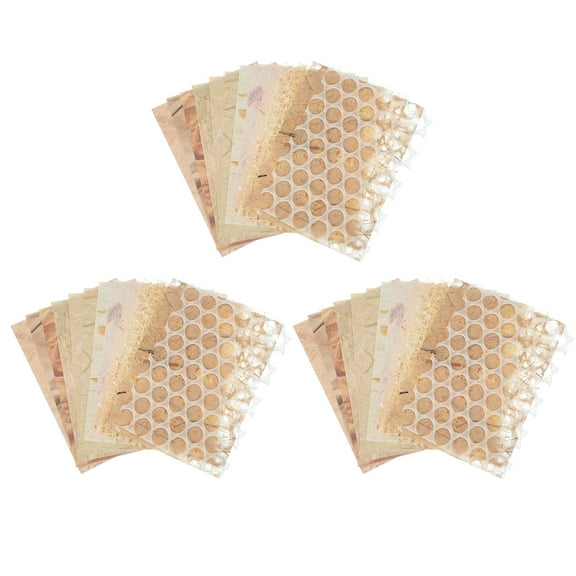 Uxcell 45 Sheets Textured Scrapbook Paper, Mixed Special Paper Mesh Fabric Assorted Set for Scrapbooking Junk Journal Card DIY Materials Collage Card Embellishments Supplies, Beige
