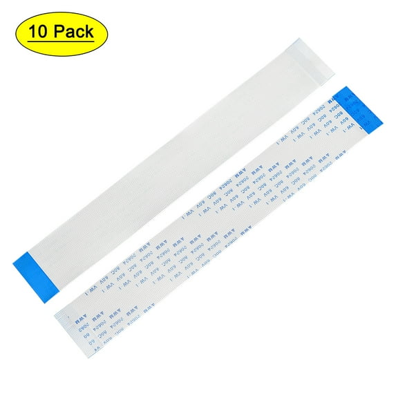 Uxcell 45P 0.5mm Pitch 150mm FPC FFC Flexible Ribbon Cable 10 Pack (B Type)
