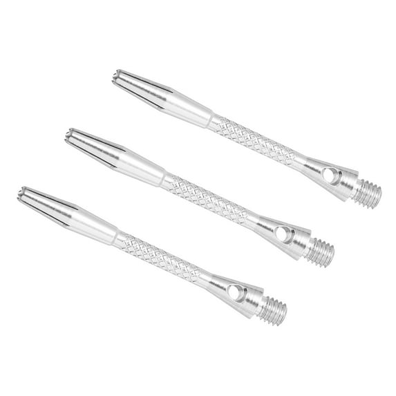Uxcell 45mm Dart Shafts, 2BA Thread Aluminum Dart Stems - 3 Pack (Silver Tone)