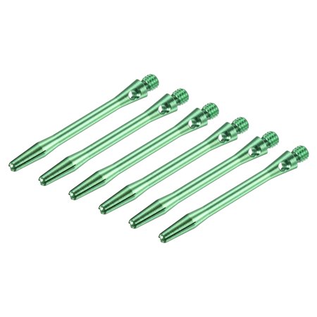 Uxcell 45mm Dart Shafts, Medium 2BA Thread Aluminum Dart Stems - 6 Pack (Green)