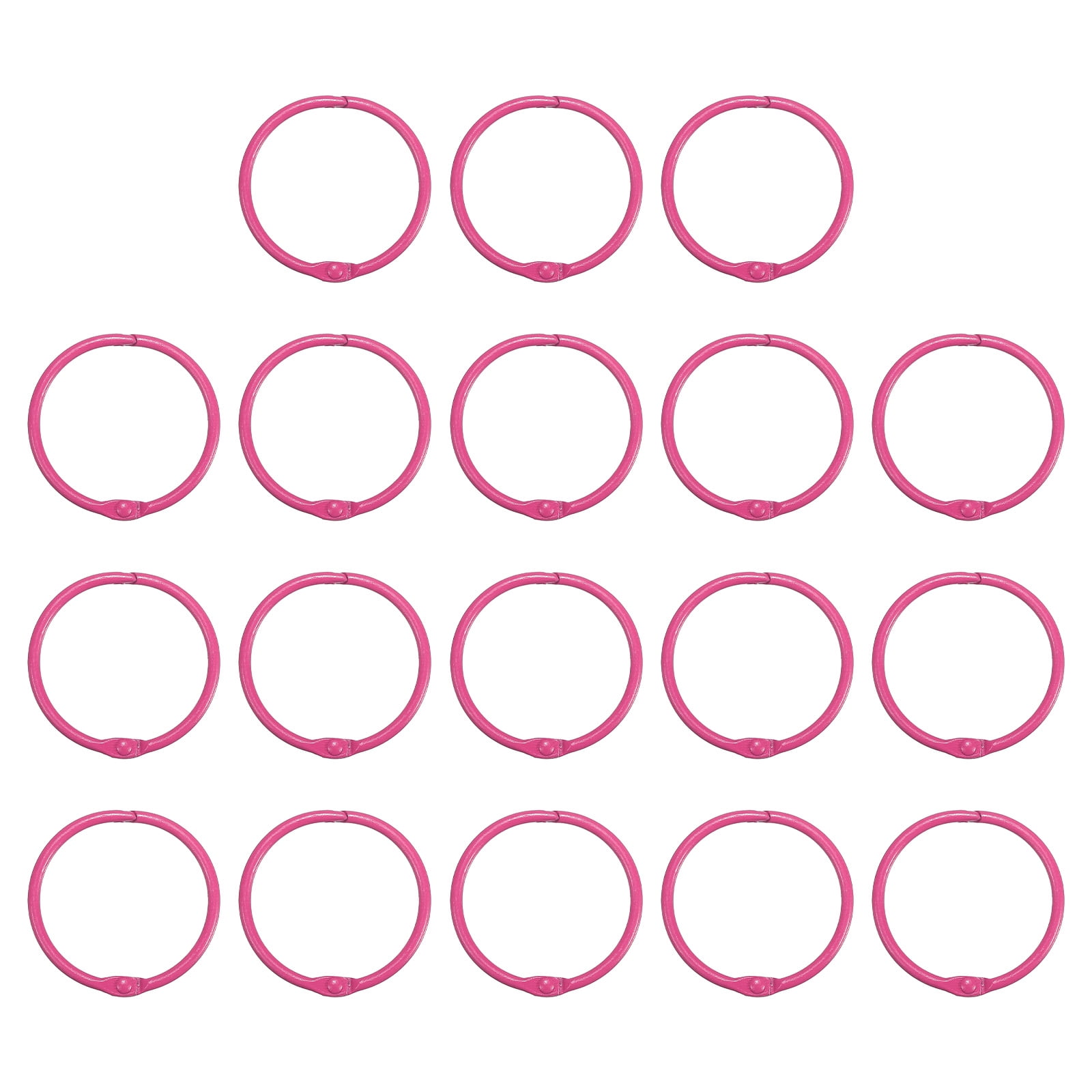 Uxcell 45mm Loose Leaf Binder Rings, 18 Pack 3mm Metal Flash Card Book ...