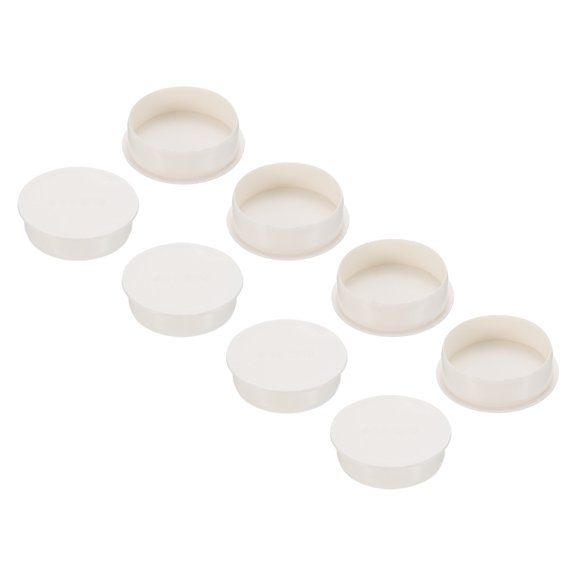 Uxcell 45mm OD Pipe Hole Plugs, 8 Pack Round Tubing Insert Pipe End Cover for Pipeline Protection, White