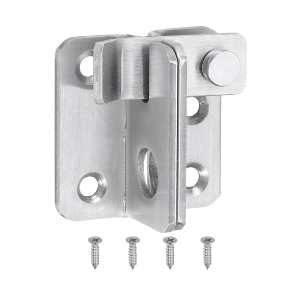 Uxcell 45mm Stainless Steel Flip Gate Latch Door Slide Bolt Right Open, Silver