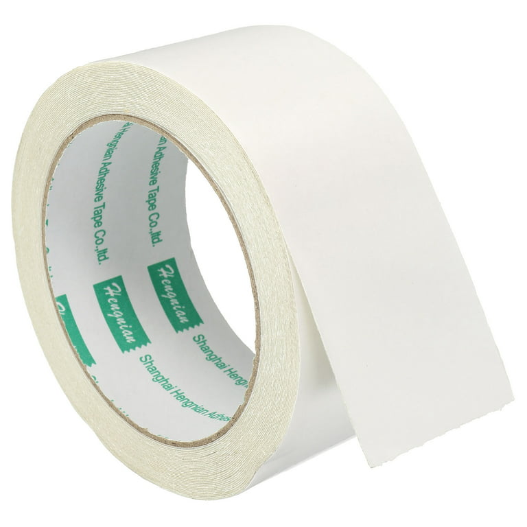 Uxcell 45mmx10m Double-Sided Adhesive Tape Duct Cloth Mesh Fabric, White 1  Roll