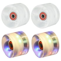 Uxcell 45x60mm Light Up Skateboard Wheels 78A PU, Roller Skate Wheels, White 4 Pcs