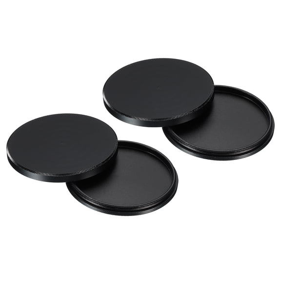 Uxcell 46mm Lens Filter Stack Cap Aluminum Alloy Circular Filter Stacks Black 2 Pack