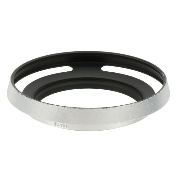 Uxcell 46mm Lens Hood, Universal Metal Thin Hollow Screw-in Vented Lens Hood, Silver