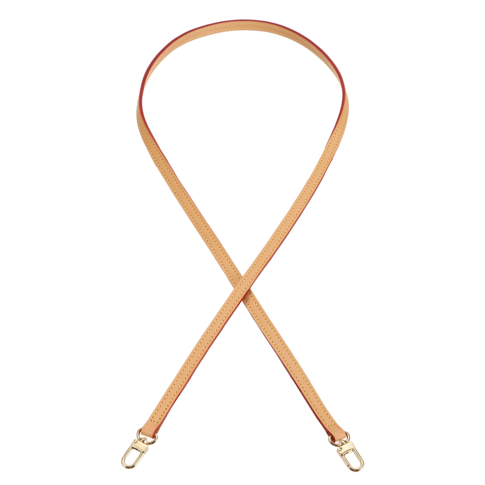 Uxcell 47.2 Inch Genuine Leather Purse Strap, 0.39 Inch Wide Shoulder Bag Strap Replacement Purse Straps Replacement for Women DIY Handbag Underarm Shoulder Bags, Tan