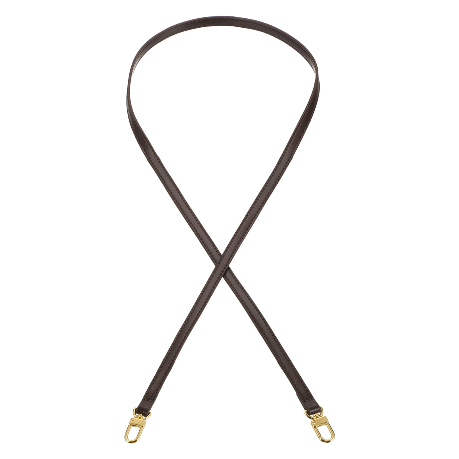Uxcell 47.2 Inch Genuine Leather Purse Strap, 0.39 Inch Wide Shoulder Bag Strap Replacement Purse Straps Replacement for Women DIY Handbag Underarm Shoulder Bags, Brown