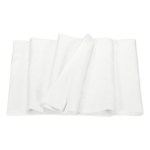 Uxcell Elastic Cuffs Ribbed Trims Cotton Fabric Knit Rib Stretch Tape Cuff Sleeve Waistband for Sewing White 47"x20"