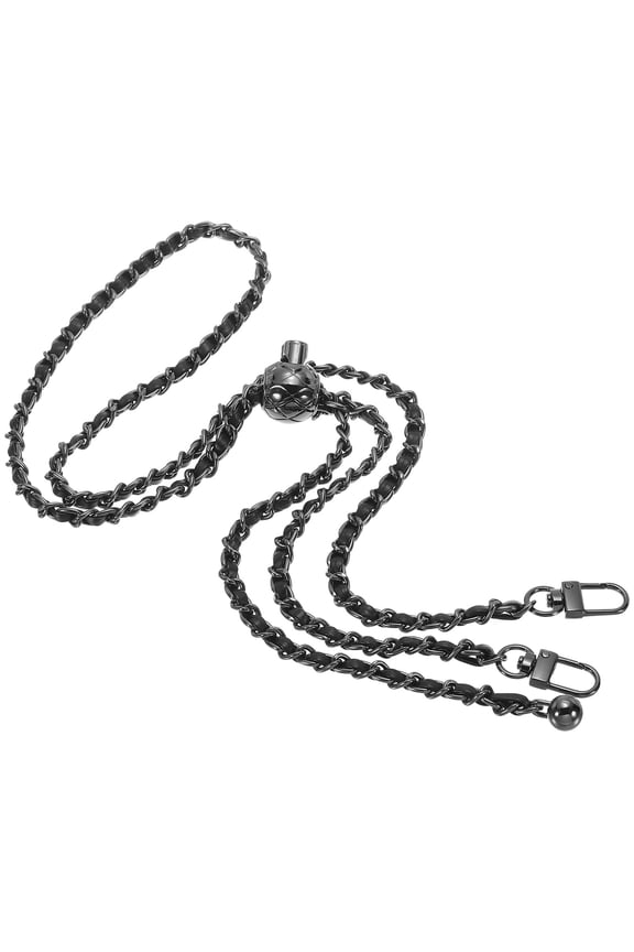 47 Inch Purse Chain Strap, Adjustable Handbag Chains Shoulder CrossBody Replacement for Bags, Black/Dark Grey