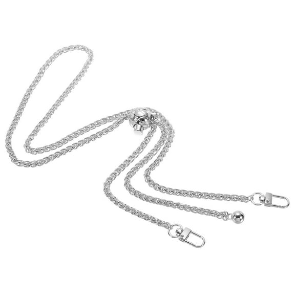 Uxcell 47 inch Purse Chain Strap Adjustable Handbag Chains Shoulder CrossBody Replacement for Bags Silver Tone