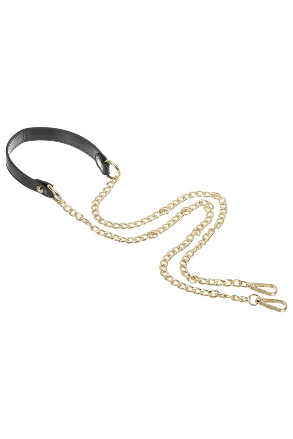 47 Inch Purse Chain Strap, Bags Chains Shoulder CrossBody Replacement for Handbags, Black/Light Gold